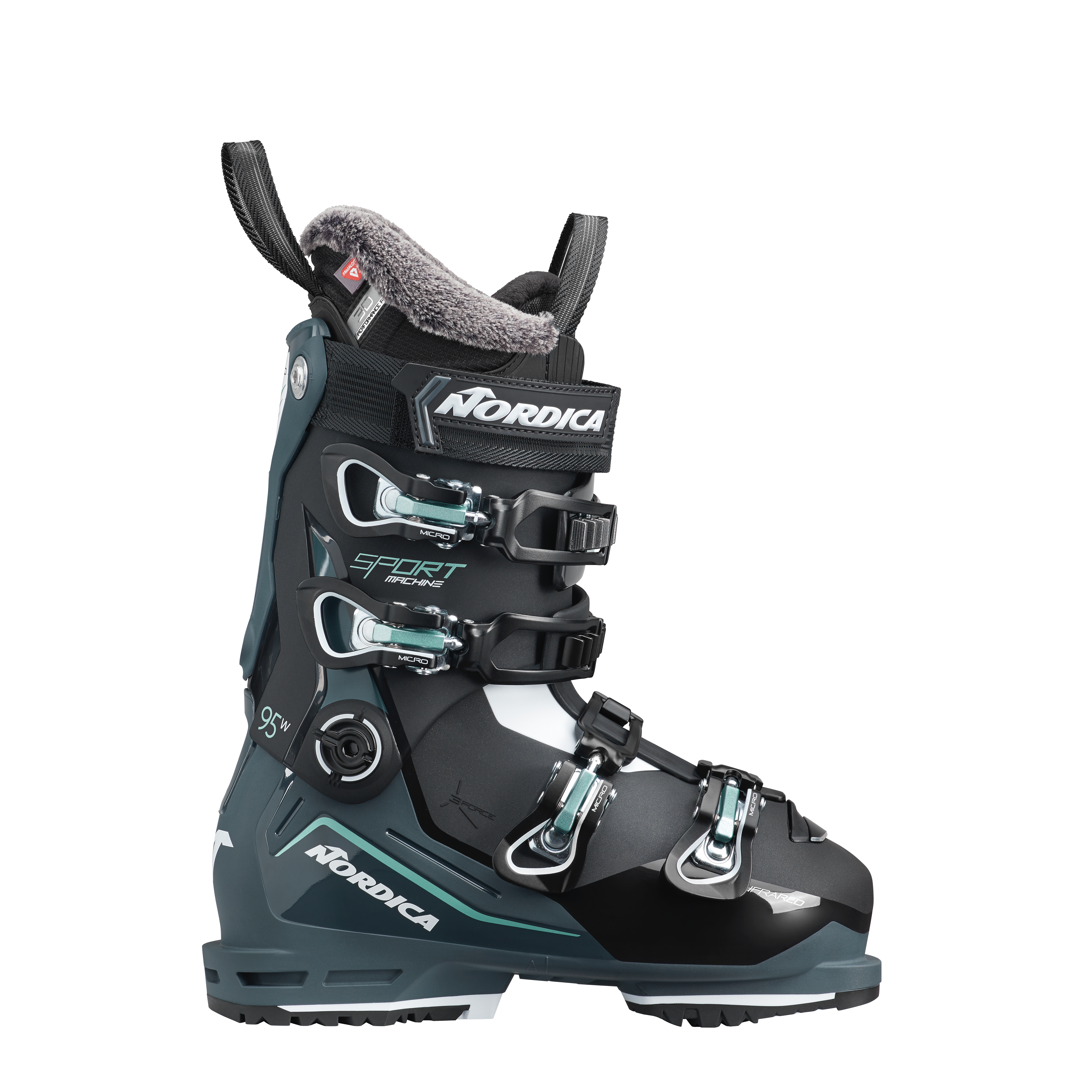 Nordica W women's ski boots downhill alpine white  mondo size 23.5/US6 pair 